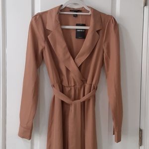 NWT Forever 21 Trench style maxi dress Tan M